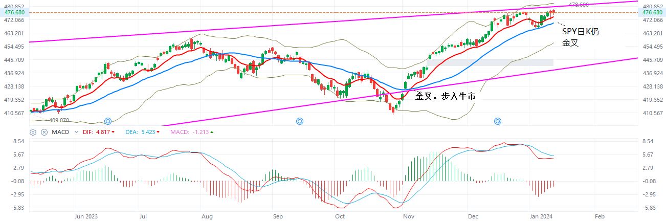 SPY  日K牛熊线  1-12-2024.JPG